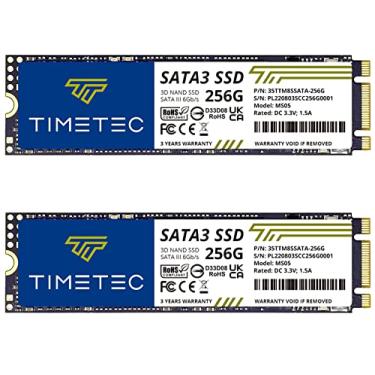 Imagem de Timetec SSD 3D NAND TLC SATA III 6Gb/s M.2 2280 NGFF 128TBW Velocidade de leitura de até 550 MB/s SLC Cache Performance Boost Internal Solid State Drive para PC, computador, laptop e desktop