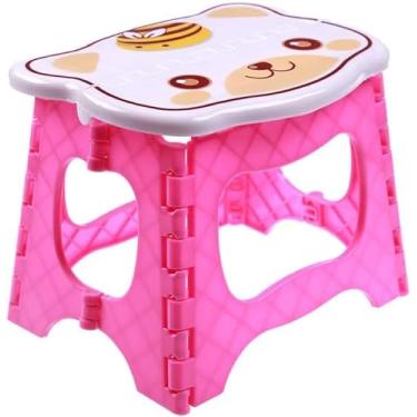 Imagem de Banco dobrável portátil para banheiro, banco de cabeça de gato de plástico, banco de banheiro, cadeira de pesca ao ar livre, banco pequeno de trem, acessórios de cozinha/1312