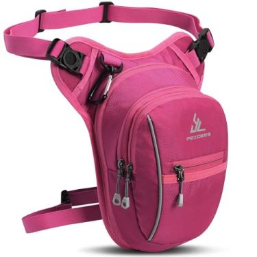 Imagem de Peicees Bolsa de perna para homens, pochetes femininas e masculinas, bolsas de coxa ao ar livre, mochila transversal para motocicleta, passeio