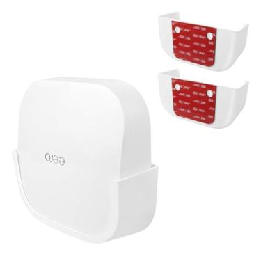 Imagem de HOLACA Suporte de parede sem parafuso para roteador Wi-Fi 6 de malha tripla eero Pro 6, sem necessidade de ferramentas, sem perfuração, fácil de instalar, suporte adesivo VHB forte (pacote com 2)