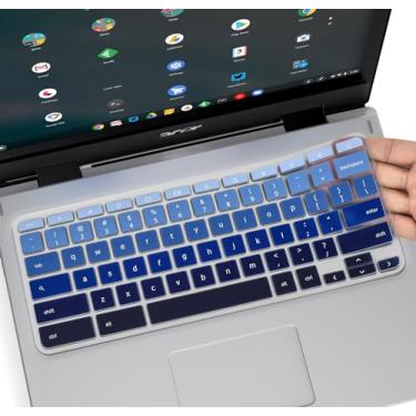 Imagem de Capa de teclado para Acer Chromebook Spin 11 311 C733 CP311 511 512/Chromebook 11 CB3-131 CB3-132 CP311 C738T CB5-132T/Chromebook Spin 713 CP713 R13 CB5-312T/Acer Chromebook 12T/Chromebook 14 8,1 cm. Azul gradiente