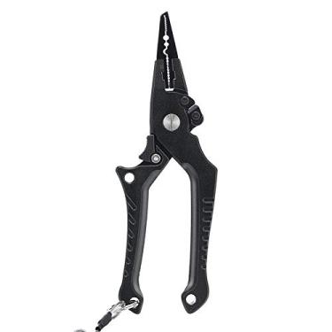 Imagem de Conjunto de pinças de pesca, alicate de pesca, azul / vermelho / preto para o mar / Pesca fresca para uso ao ar livre Equipamento de pesca para crianças adultas Amante da pesca(Preto)
