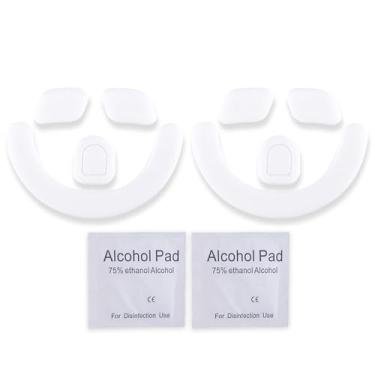 Imagem de 2 conjuntos de adesivos de pé de mouse e pés de mouse e mouseskates de substituição para Razer Viper V3 HyperSpeed Wireless Esports Gaming Mouse (branco)