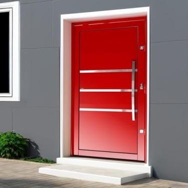 Imagem de Porta Pivotante Lambril Evolution com Puxador Lado Esquerdo Elite 216x120 Vermelho