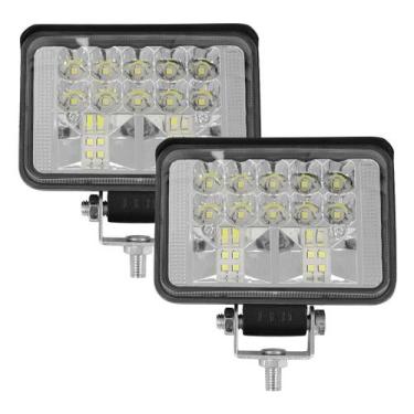 Imagem de 2 Farolete De Milha Led 54w Retangular Off Road Jeep 12v 24v - BRIWAX