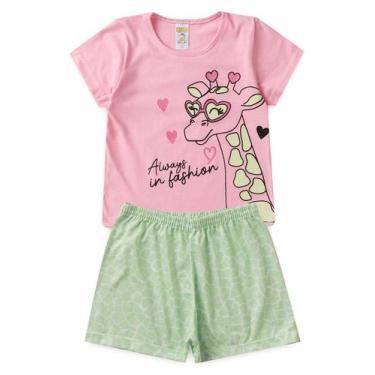 Imagem de Pijama Infantil Feminino Verão Always On Fashion - Hey Kids - Rosa Cla