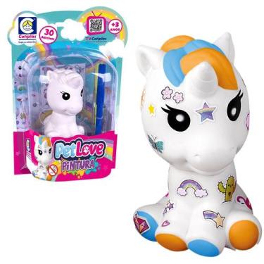 Imagem de Brinquedo Pet Love Pintura Bonecos De Colorir Conjunto Adesivos E Cane