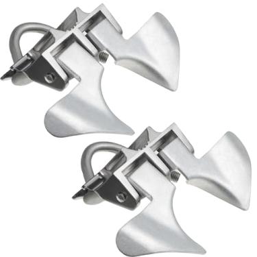 Imagem de Tandefio 2 peças, cerca de elos de corrente, fecho de borboleta de aço galvanizado, fecho de borboleta de aço galvanizado, fecho de portão de cerca para moldura de portão de 3 cm e poste de portão de