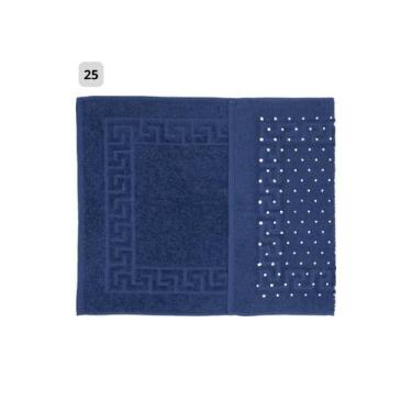 Imagem de Piso de Banheiro Emborrachado Grosso 100% Algodão MAFRATEX, Azul