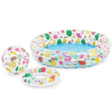 Imagem de Piscina Inflável tropical 150L Infantil Acessórios flamingo - Intex, T