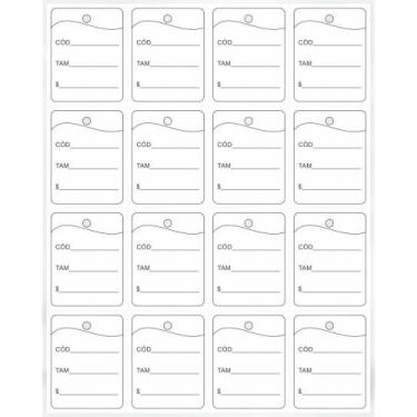 Imagem de Etiqueta para Marcação TAG 30X38MM Cartão Branco Pacote com 1000 Unida