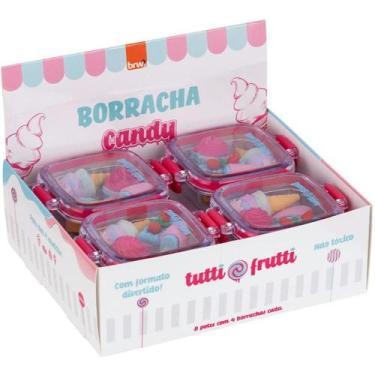 Imagem de Borracha Decorada Tutti Frutti 4 Modelos Sortidos - Pacote com 8 - BRW