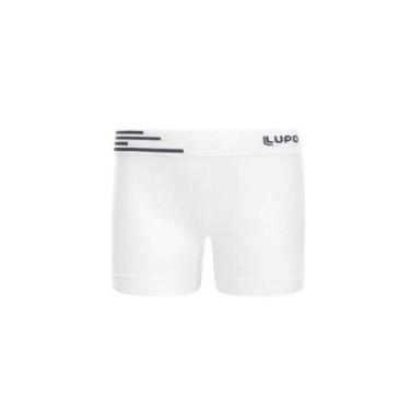 Imagem de Cueca Boxer Sem Costura Infantil Lupo Kids 00132-002 Microfibra, Branc