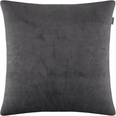 Imagem de Capa de Almofada Veludo Liso Cinza 45x45cm - Adomes