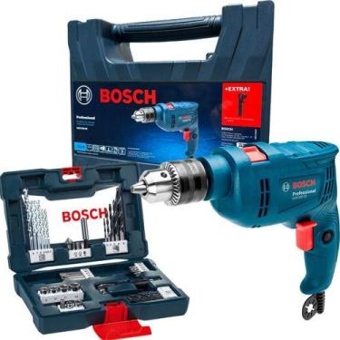 Imagem de Furadeira De Impacto Bosch 13mm Gsb 550 Re Kit 41 Peças 220v, 220V