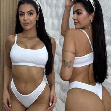 Imagem de Lingerie Feminina Top Canelado Cropped Lingerie Confortável - Like4you