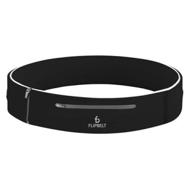 Imagem de FlipBelt Cinto de corrida tubular leve padrão Elite, preto, médio