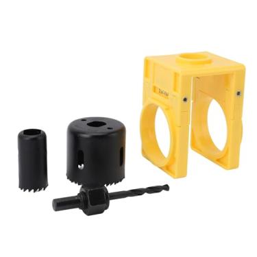 Imagem de Kit de Instalação de Fechadura de Porta, Serra de Orifício de Fechadura de Porta de Aço Carbono de Plástico Com Modelo de Guia, para Fechaduras de Portas de Madeira, Fácil