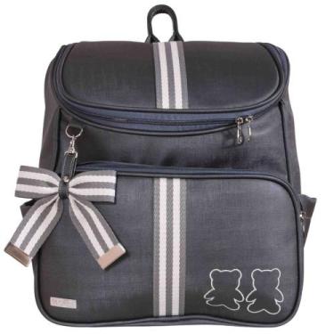 Imagem de Mochila Maternidade Laço Versalhes Grafite - Decalta