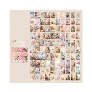 Imagem de Scrapbook Vintage: 100 Peças de Adesivos de Papel para Colagem e Decor