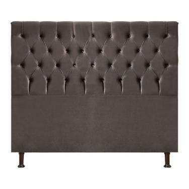 Imagem de Cabeceira Casal Cristal Estrutura em Madeira MDF - JS Móveis, Chocolat