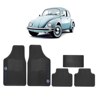 Imagem de Tapete Automotivo Carro Volkswagen Versátil Borracha 5 peças, Fusca