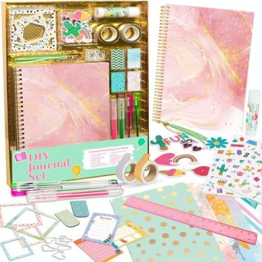 Imagem de Diário DIY ABERLLS para Meninas (8-13 anos) - com Adesivos e Mais