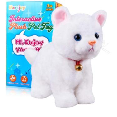 Imagem de Robô Interativo de Pelúcia Marsjoy para Gatos - Modelo Branco