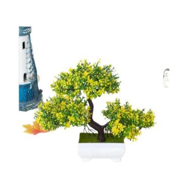Imagem de Mini Bonsai Artificial em Vaso de Plástico - Decoração para Mesa e Jar