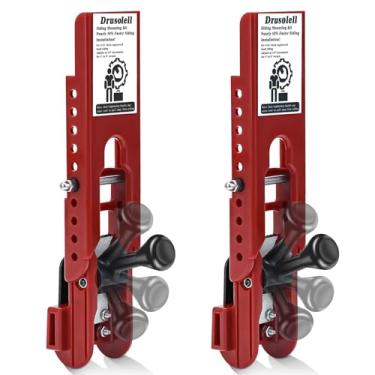 Imagem de Drusolell Ferramentas de instalação de tapume, kit de montagem de tapume com revelações ajustáveis, medidor de revestimento de volta feito de corpo de policarbonato (vermelho, 5/40.6 cm)