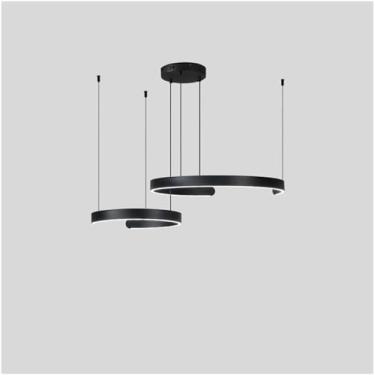 Imagem de Moderno Irregular Ring Pendant Lights, Regulável Circular Redondo LED Chandelier, Compatível com Sala de Estar Sala de Jantar Cozinha Hall de Entrada, Lustres