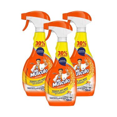 Imagem de Kit 3 Limpador Mr Músculo Desengordurante Laranja 500ml