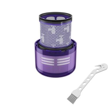 Imagem de Filtro HEPA de substituição para Dyson V10 (1 filtro + 1 escova) | Compatível com V10 Animal/Absolute/Total Clean/SV12 | Substituição direta para peça #969082-01