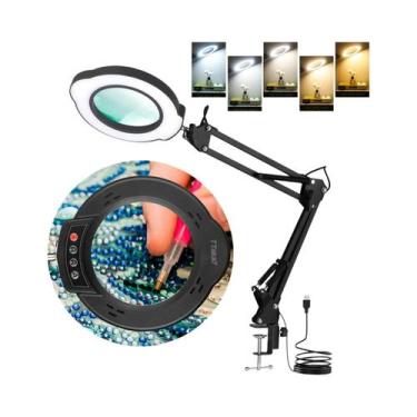 Imagem de Lupa LED com 10x de Aumento e 5 Modos de Cor - Ideal para Solda e Repa