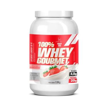 Imagem de 100% Whey Gourmet 1.8kg Milkshake de Morango - Health Labs