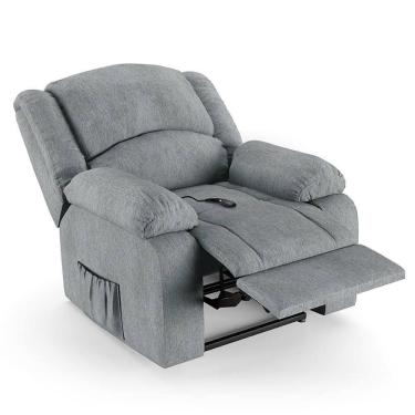 Imagem de Poltrona Do Papai Reclinável Pietra Controle Power Elétrico Usb Fh9 Linho Cinza - Mpozenato