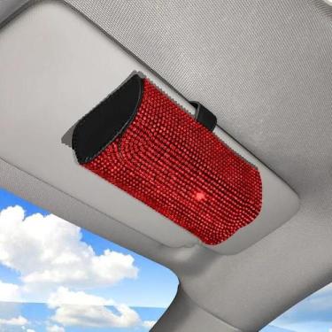 Imagem de Estojo para Óculos de Sol com Strass Bling - Acessório para Carro com 