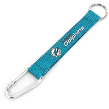 Imagem de aminco Chaveiro NFL Miami Dolphins mosquetão com cordão, cor do time, 5