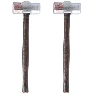 Imagem de Amosfun Halloween Hammer Props Bloody Long Sledge Hammer Prop Halloween Costume Accessory Halloween Party Supplies 2 Pack