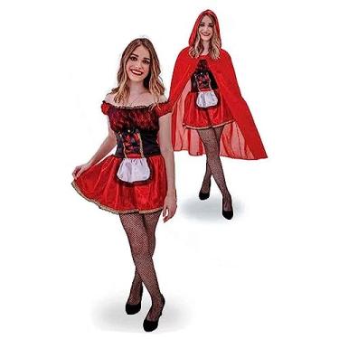 Imagem de Fantasia Chapeuzinho Vermelho Adulto Anjo Fantasias 1und - M