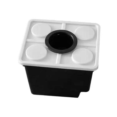 Imagem de ＡＷＨＡＯ Balde de crescimento hidropônico para cultivo em águas profundas, vaso de flores, acessório para estufa, plantador de crescimento, balde de plantas, Preto com Tampa de 1 Furo