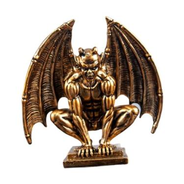 Imagem de Bothyi Estátua de anjo demônio, estatueta de resina, decoração, ornamento de mesa colecionável, escultura para lareira, centro de mesa de quarto