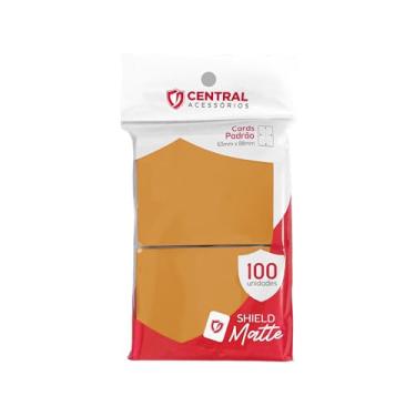 Imagem de Shield Matte Standard Cor Laranja Pastel Fosco Sleeve com 100 Protetores de cartas cartinhas para TCG Magic, K-POP, Dorama e outrs Cardgames