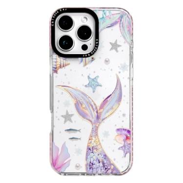 Imagem de ChiCaseVer Capa para iPhone 14 Pro Max, estampa de tesouros do oceano cauda de sereia para mulheres meninas adolescentes, linda capa protetora de TPU macia e macia para iPhone 14 Pro Max