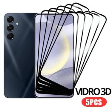 Imagem de Kit 5 Películas De Vidro 3D Para Samsung Galaxy S24 Cobre Toda a Tela do Aparelho