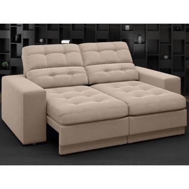Imagem de Sofá Jobim 1,70m Assento Retrátil e Reclinável Velosuede - NETSOFAS