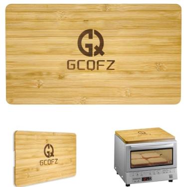 Imagem de GCQFZ Tábua de corte de bambu que economiza espaço com pés de silicone antiderrapantes e alça integrada para forno torradeira Panasonic NB-G110P FlashXpress, acessórios de forno de bancada