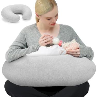 Imagem de Almofada de Amamentação, Almofada Amamentação, Design Ergonômico para Mamadeiras e Itens Essenciais de Amamentação, Conforto Aprimorado para Suporte Máximo