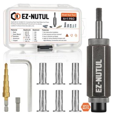 Imagem de Conjunto de ferramentas de instalação Rivet Nut EZ-NUTUL com kit de so