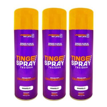 Imagem de Kit 3 Tinta de Tecidos Roupas Estofados Carpetes - Tingespray 300ml - 